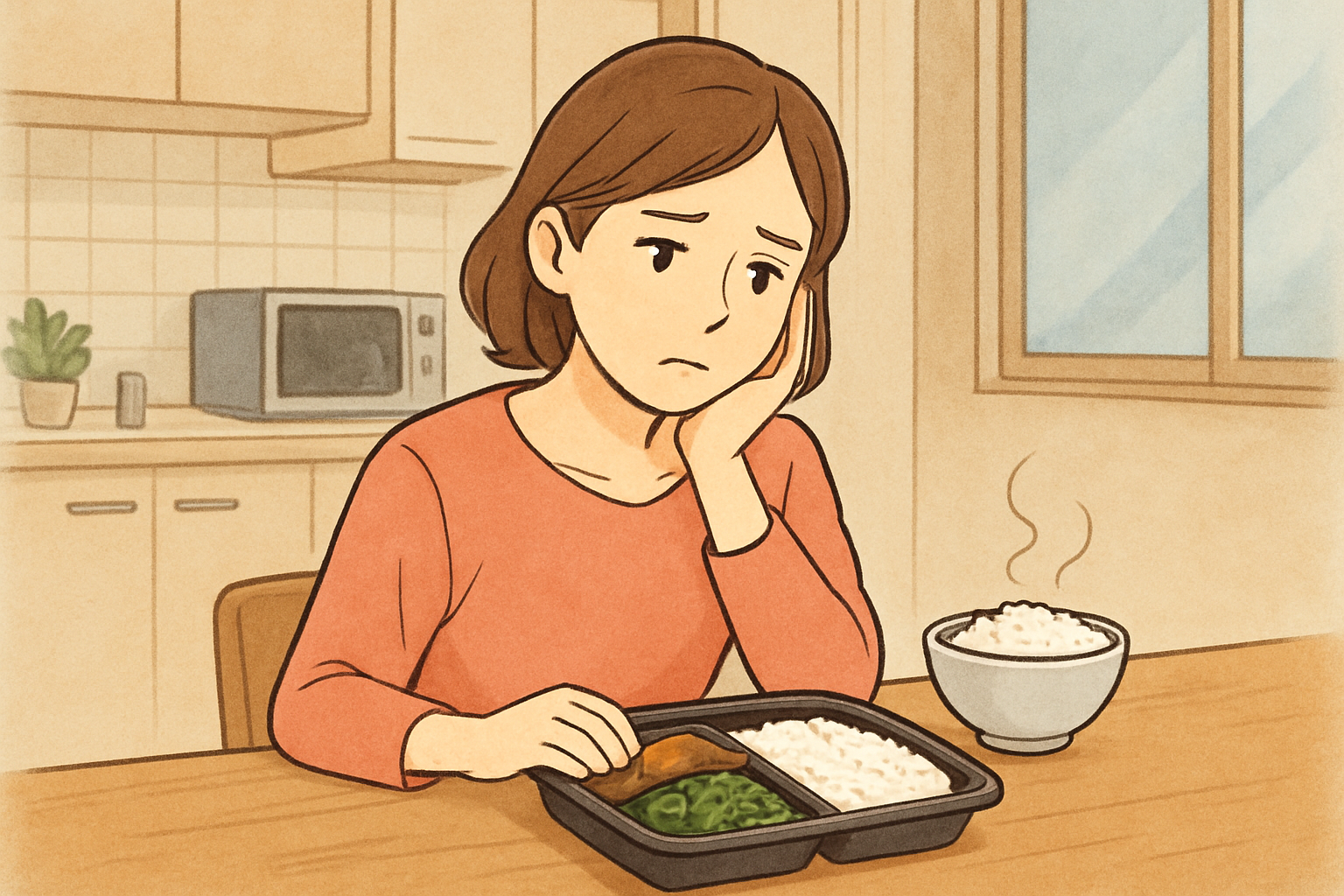最初に確認したいのは「ごはんを用意する手間」と「量の不足」です