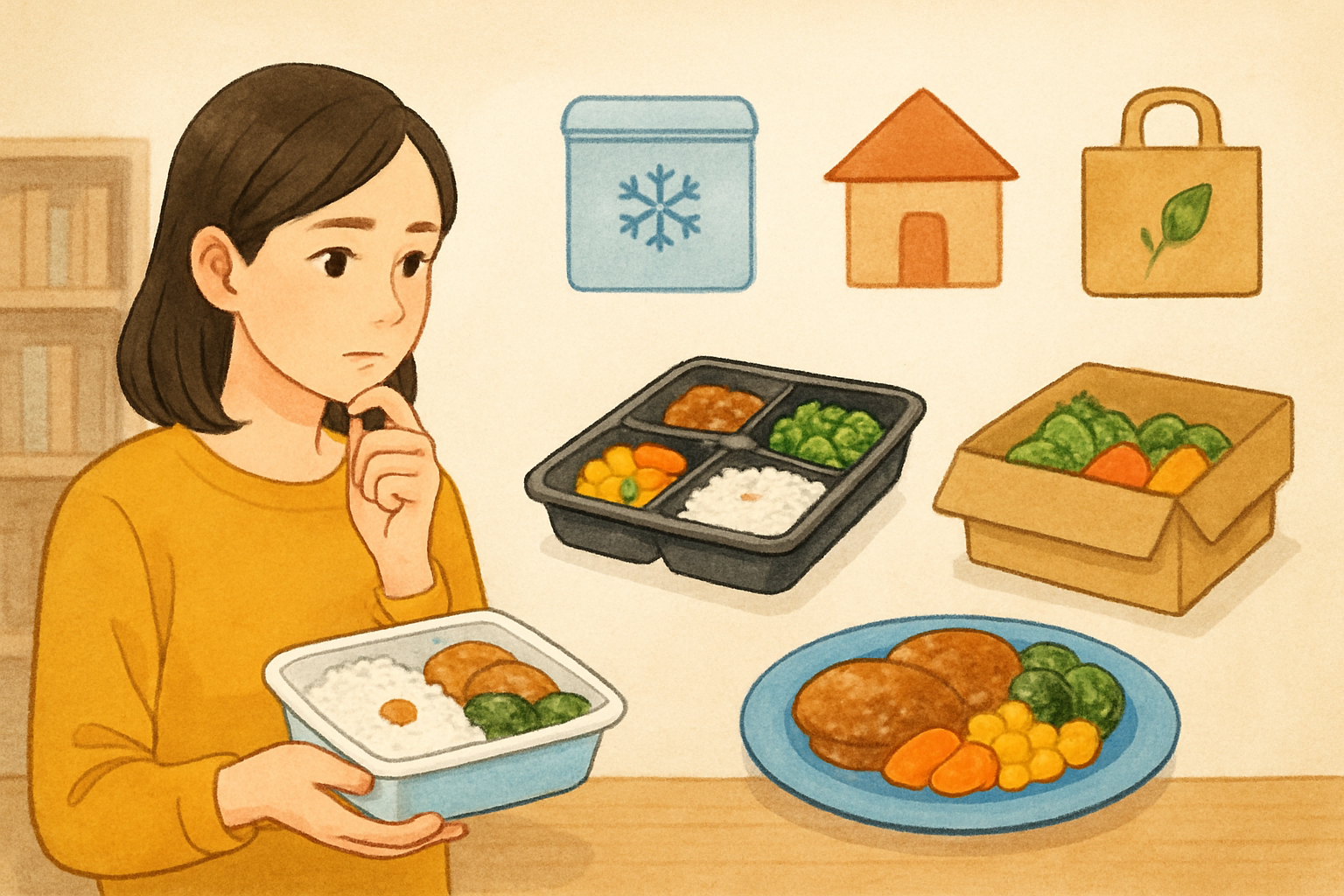 冷凍弁当・宅配食・ミールキットの違いは「自炊しない理由」との相性で決まる